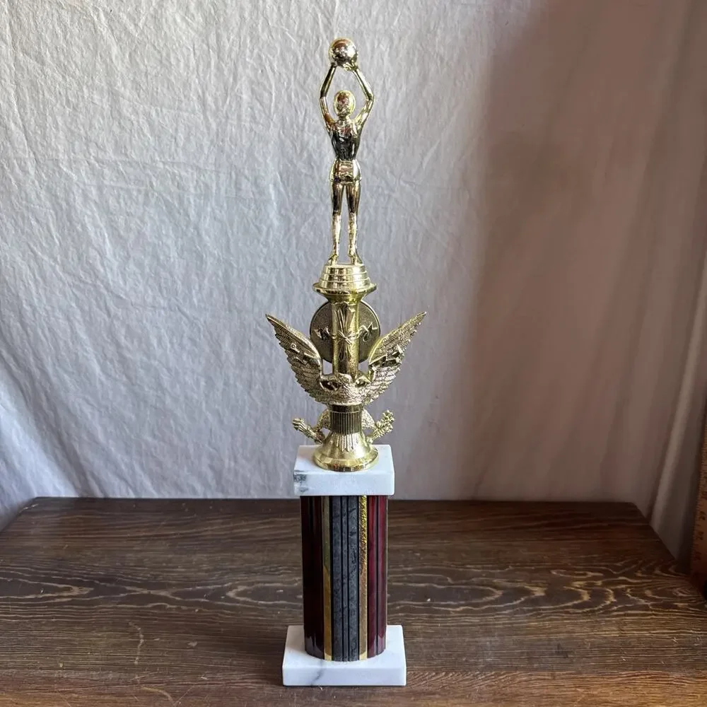 Lady Basketball Player Shooting Trophy 19” Tall San Francisco Fire Dept